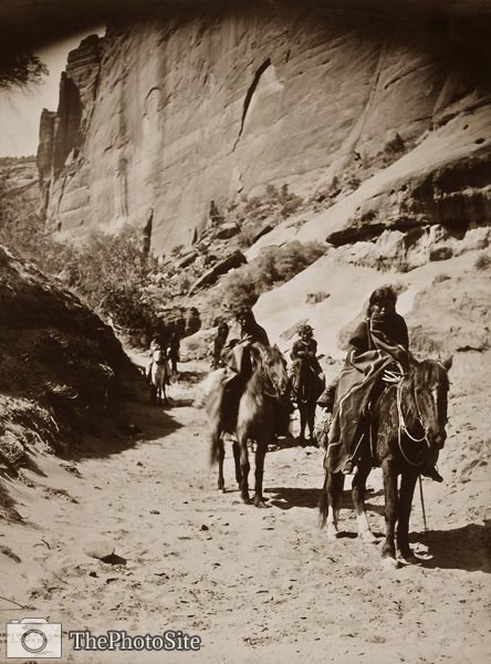 Band of mounted Navahos passing through Canon - Click Image to Close