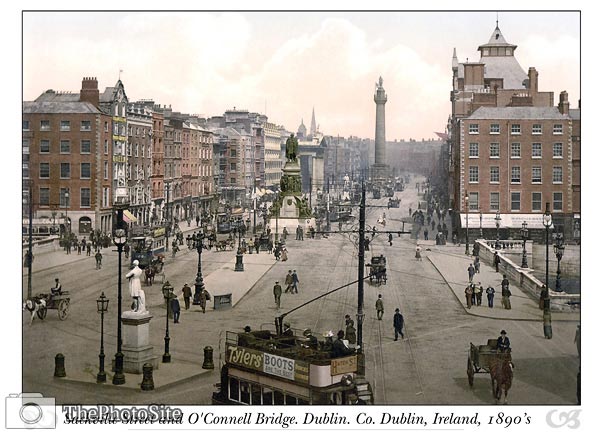 Sackville Street and O'Connell Bridge. Dublin. Co. Dublin, Irela - Click Image to Close