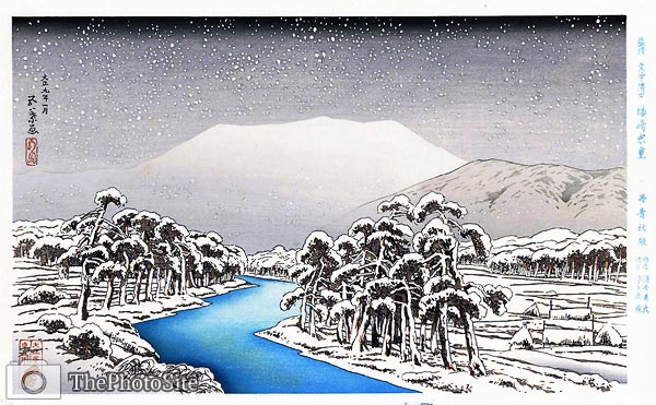 Mt. Ibuki in Snow Hashiguchi Goyo - Click Image to Close