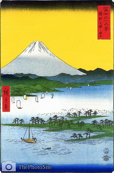 Mt Fuji. The Pine Grove at Niho in Suruga Province Ando Hiroshig - Click Image to Close