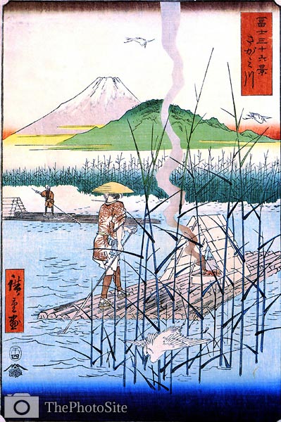 Sailing on The Sagami River Ando Hiroshige - Click Image to Close