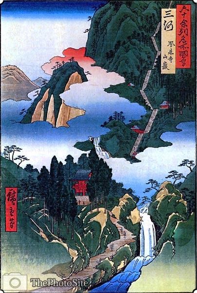 Horai Temple Ando Hiroshige - Click Image to Close