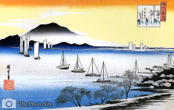 Boats on a Lake Ando Hiroshige - Click Image to Close