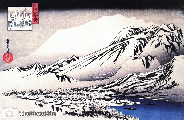 A Mountain in the Snow Ando Hiroshige - Click Image to Close