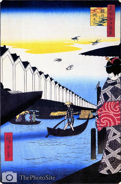 Ferry, Street Ando Hiroshige - Click Image to Close