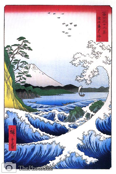 Mount Fuji from Satta Point in the Suruga Bay Ando Hiroshige - Click Image to Close