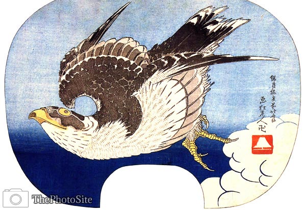 Flaying Falcon Katsushika Hokusai - Click Image to Close