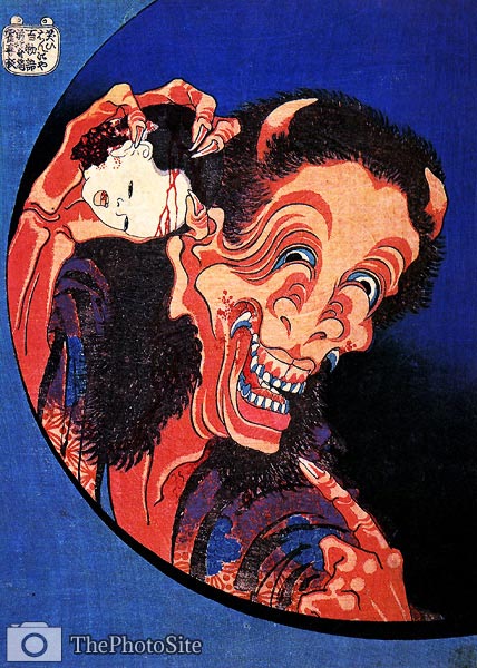 Ghost Tales, Decapitated Head Katsushika Hokusai - Click Image to Close