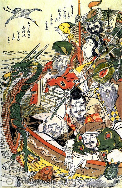 Seven Gods of Good Fortune Katsushika Hokusai - Click Image to Close