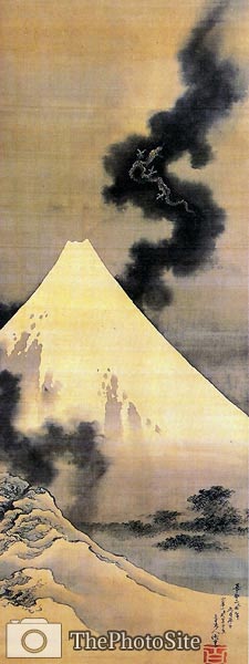 Dragon, smoke escaping Mt Fuji Katsushika Hokusai - Click Image to Close