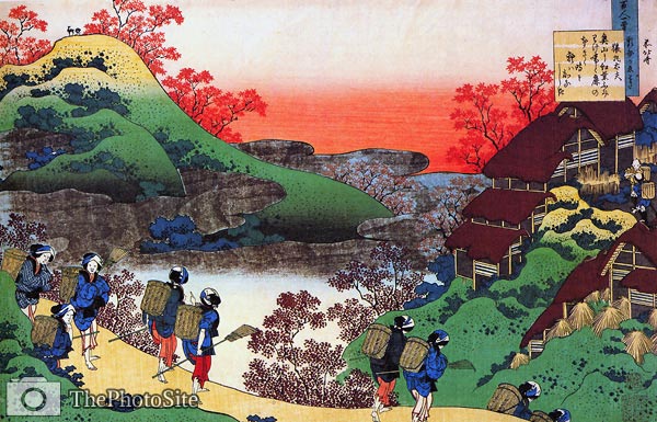 Women Returning Home at Sunset Katsushika Hokusai - Click Image to Close