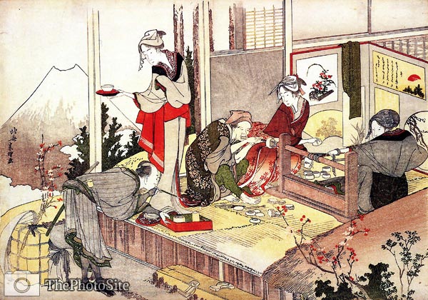 The studio of Netsuke Katsushika Hokusai - Click Image to Close