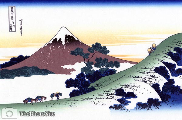 Mount Fuji, Inume Pass Kai Province Katsushika Hokusai - Click Image to Close