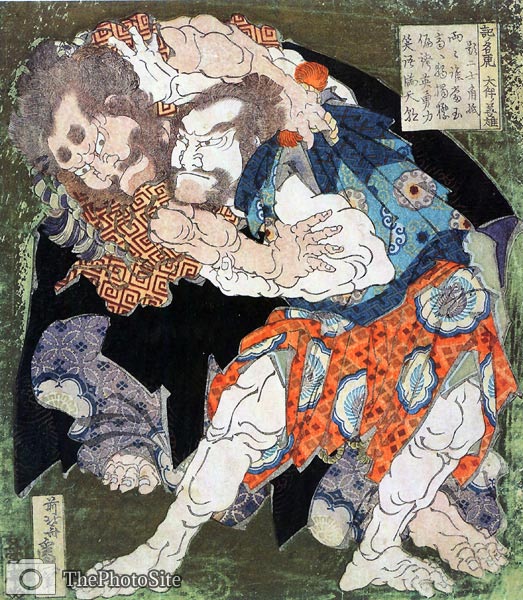 Japanese Sumo Wrestlers Katsushika Hokusai - Click Image to Close