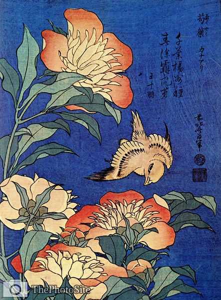 Bird and flower Katsushika Hokusai - Click Image to Close