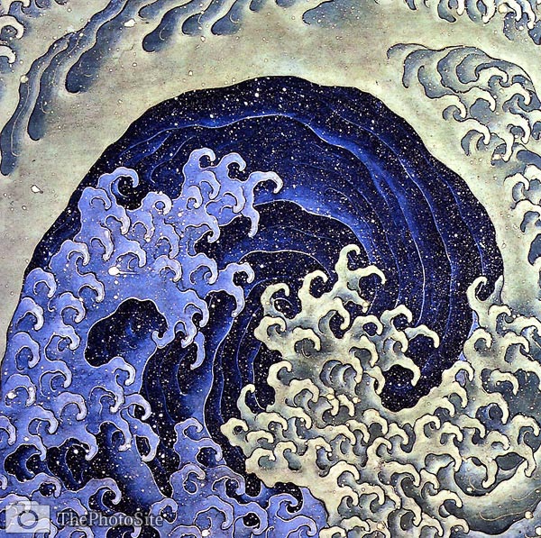 Femenine wave Katsushika Hokusai - Click Image to Close