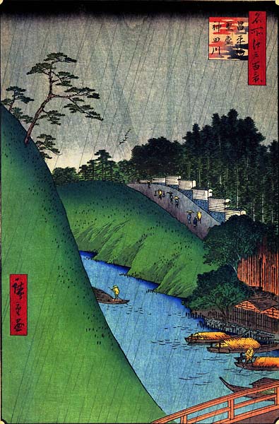 Seido Shrine and the Kanda River from Shohei Bridge - Click Image to Close