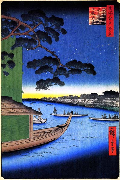 The Pine of Success and Oumayagashi on the Asakusa River - Click Image to Close