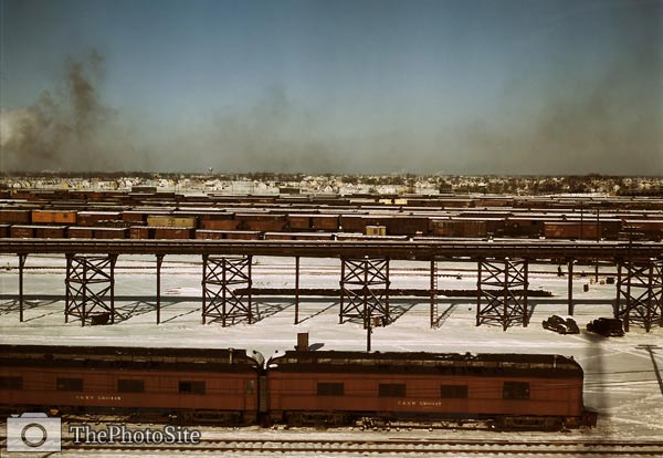 Chicago and Northwestern railroad classification yard 1942 - Click Image to Close