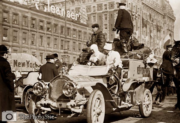 New York Paris race St. Chaffray Dedion car 1908 - Click Image to Close