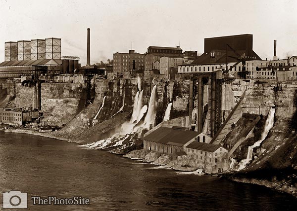 Mills along the gorge, Niagara River, New York - Click Image to Close