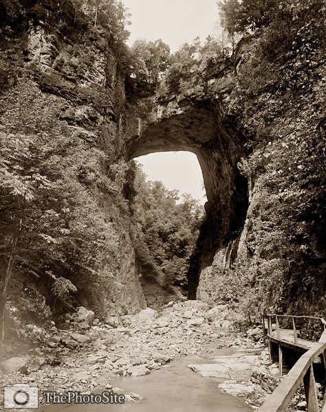 Natural Arch Bridge Virginia rock formations - Click Image to Close
