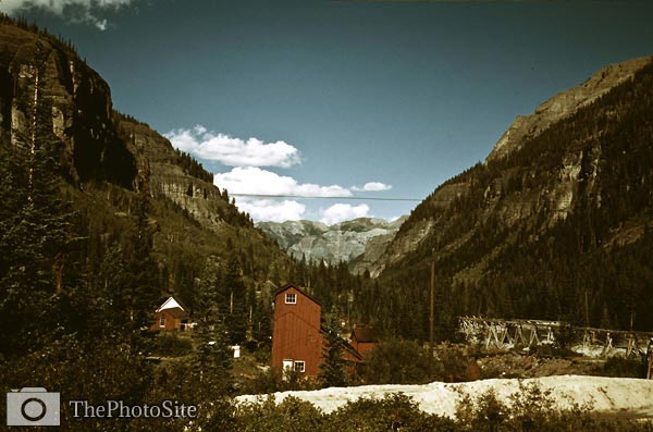 Rustic valley scene, Ouray from Camp Bird Mine, Colorado - Click Image to Close