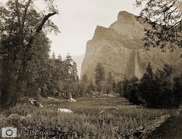 Bridal Veil Fall, Yosemite Valley, California 1865 - Click Image to Close
