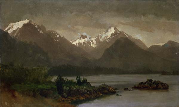 Mountains and lake - Click Image to Close