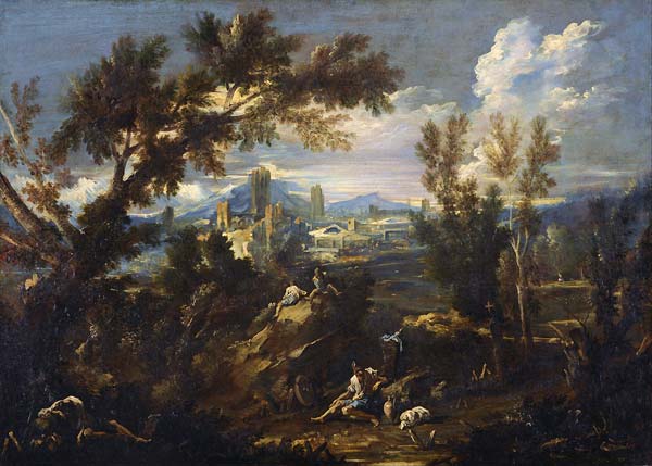 Landscape with Shepherds - Click Image to Close
