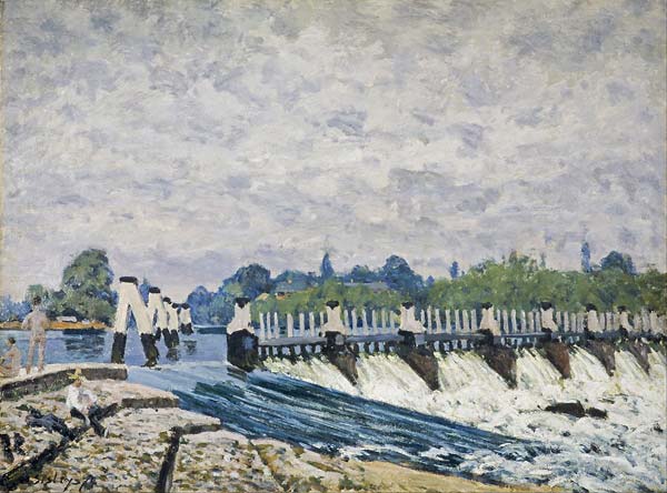 Molesey Weir, Hampton Court - Click Image to Close