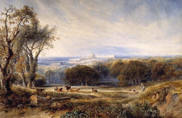 Anthony Vandyke Copley Fielding Windsor Castle from the Park - Click Image to Close