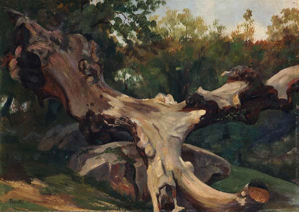 Uprooted tree olevano 1833 - Click Image to Close