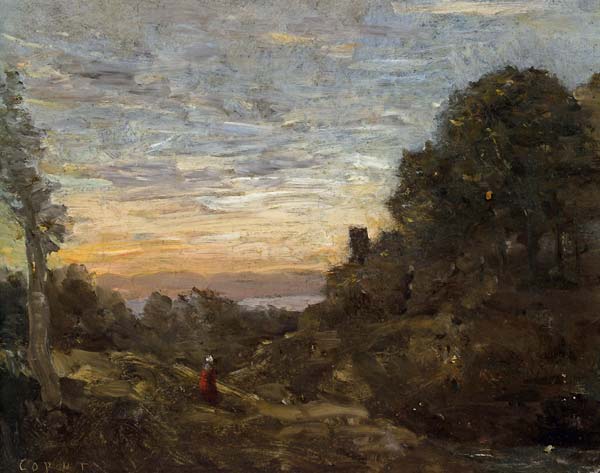 The tower in the trees 1865 - Click Image to Close