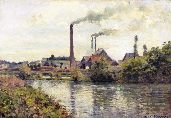 The Factory at Pontoise - Click Image to Close