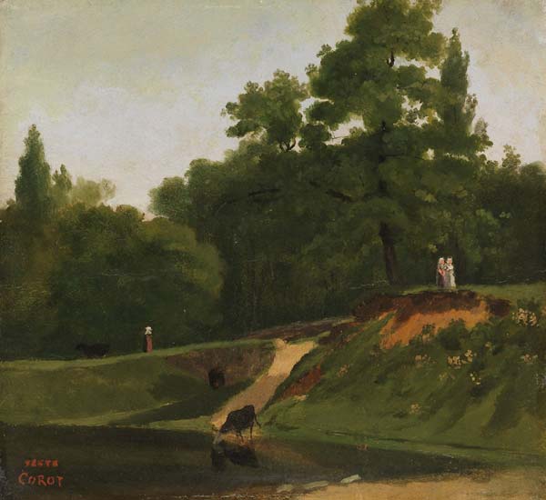 Banks of the stream near the corot property ville d'Avray - Click Image to Close