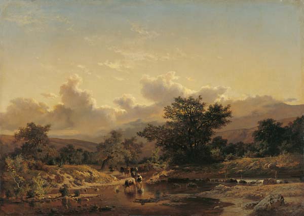 Landscape with Drove of Cows 1859 - Click Image to Close