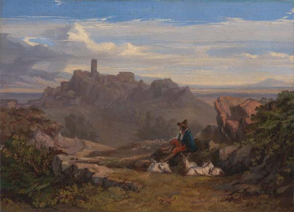 Landscape with Goatherd - Click Image to Close