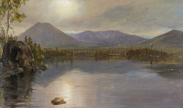 Mounts Katahdin and Turner from Lake Katahdin, Maine - Click Image to Close