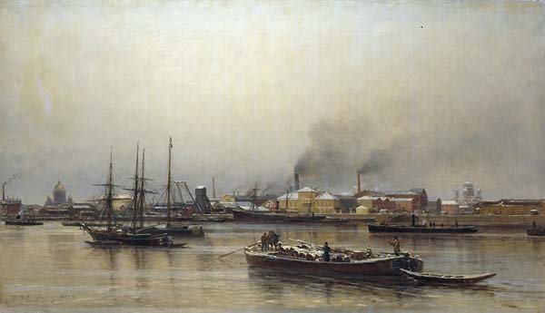 Embankment of the neva river 1876 - Click Image to Close