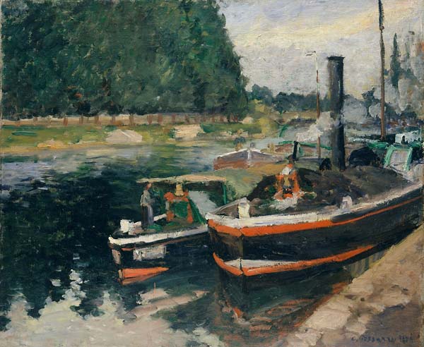 Barges at pontoise - Click Image to Close