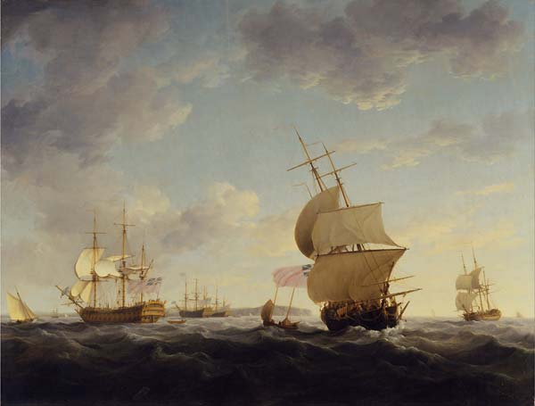 Charles Brooking Shipping in the English Channel - Click Image to Close