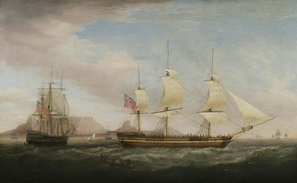 A British East Indiamen in Two Positions off Dover - Click Image to Close
