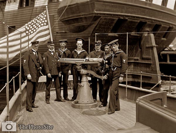 U.S.S. Free Lance Steam Yacht, US Navy petty officers, 1898 - Click Image to Close