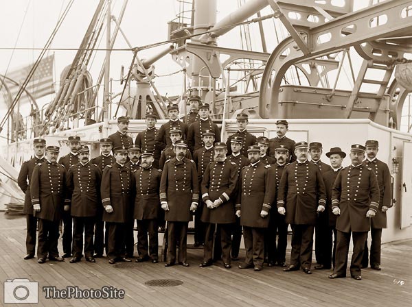 USS Maine 1896 United States Navy Military Officers - Click Image to Close