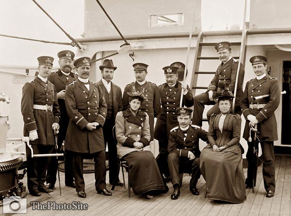 Officers and visitors, Kriegsmarine, German navy 1893 - Click Image to Close