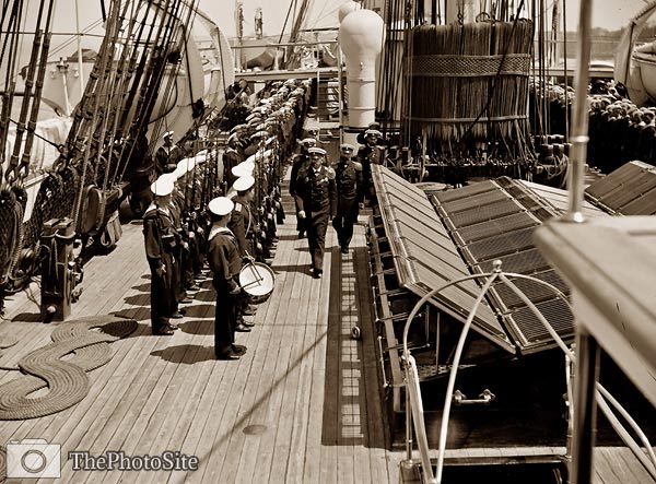 Sunday morning inspection Russian navy Voennyi Flot 1893 - Click Image to Close