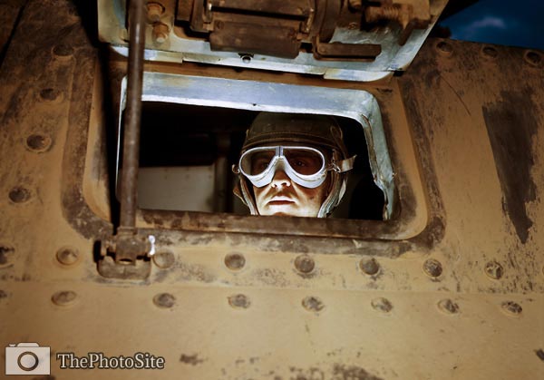 Tank driver, Fort Knox, Kentucky 1942 - Click Image to Close