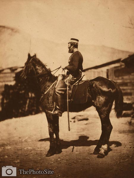 Quartermaster Hill, 4th Light Dragoons, on horseback Crimean Wa - Click Image to Close