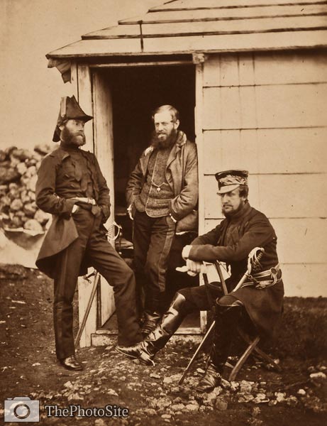 Captain Ponsonby, Pearson and Markham, staff of Sir George Brown - Click Image to Close